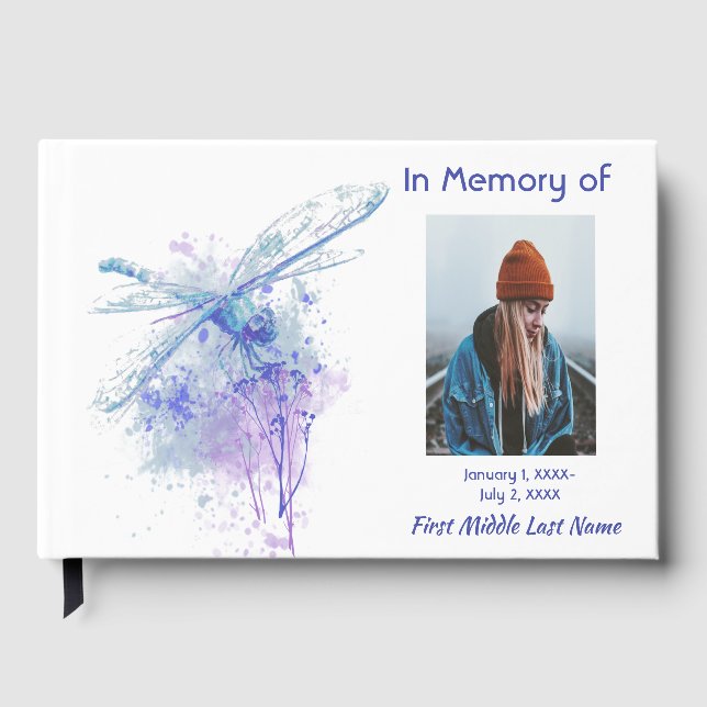 Livro de Visitas Memorial Dragonfly Natureza (Frente)