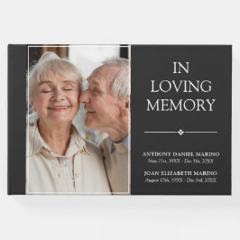 Livro De Visitas Memorial Duplo De Cinzas Escuras Na Foto De Memóri