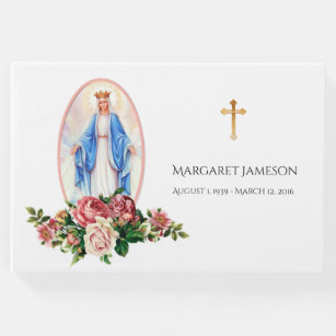 Livro De Visitas Memorial Funeral da Virgem Católica Mary
