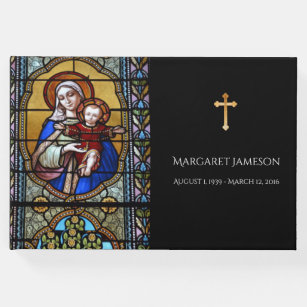 Livro De Visitas Memorial Funeral da Virgem Católica Mary Jesus