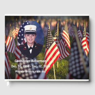 Livro De Visitas Memorial Guest Personalizado AmericanoVeterano