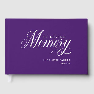 Livro De Visitas Memorial "In Loving Memory" Roxo