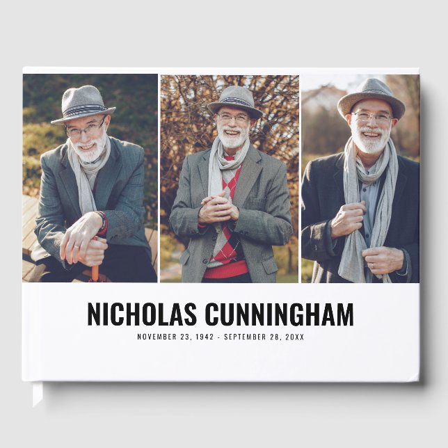 Livro De Visitas Memorial Modern Três Foto (Frente)