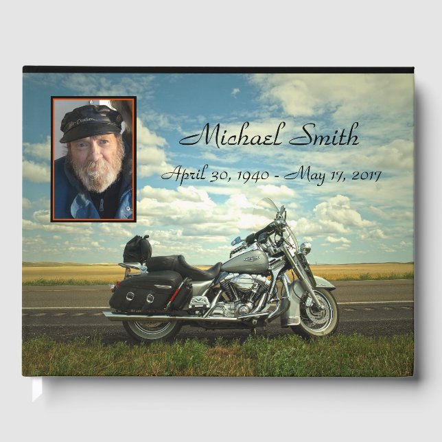 Livro De Visitas Memorial Personalizado de Motocicletas (Frente)