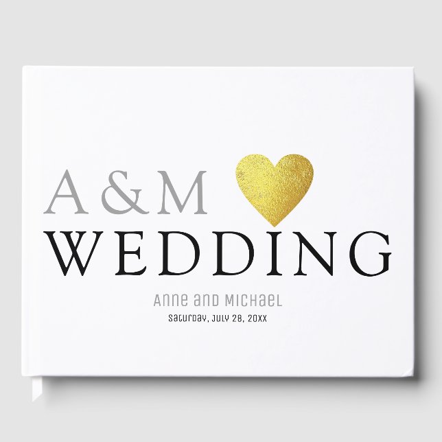 Livro De Visitas mensagens de casamento e assinaturas brancas (Frente)