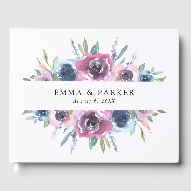 Livro De Visitas Midnight Blooms | Casamento (Frente)