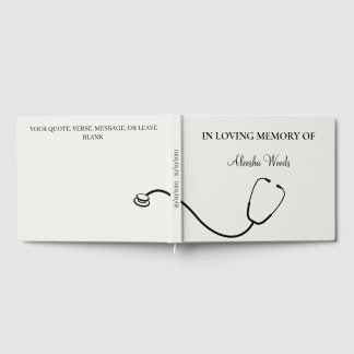 Livro De Visitas Minimal Celebration of Life Nurse Funeral Sign-in