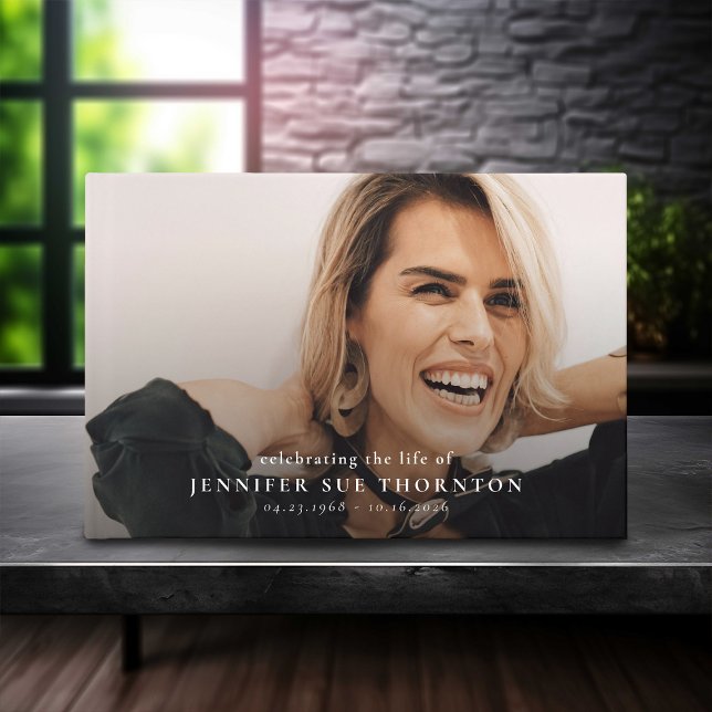 Livro De Visitas Minimal Memorial Photo & Message Sympathy  (Criador carregado)