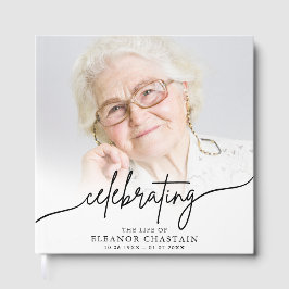 Livro De Visitas Minimalist Photo Funeral Sympathy Memorial