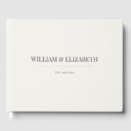 Livro De Visitas Minimalist Wedding Guest Book | Warm Ivory