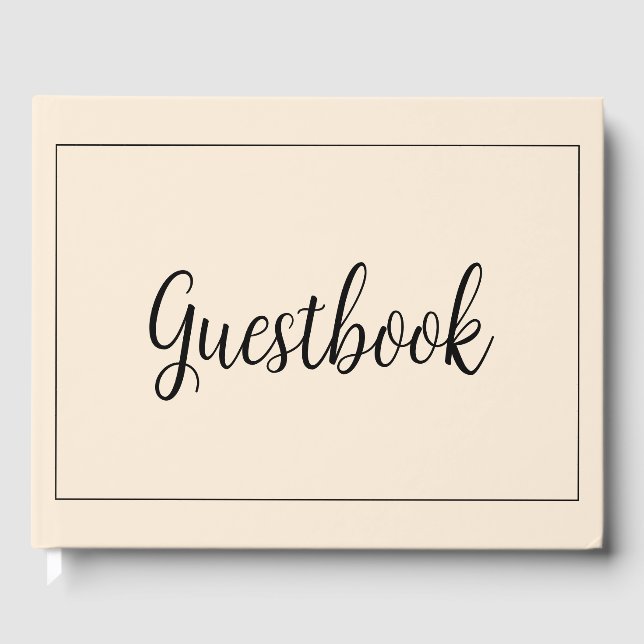 Livro De Visitas Minimalista branco antigo (Frente)