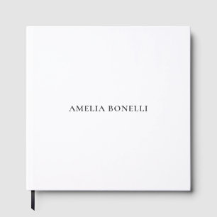 Livro De Visitas Minimalista Clássico Profissional Simples
