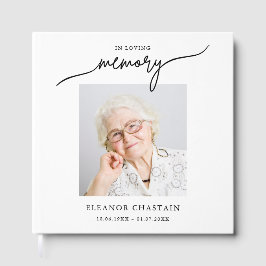 Livro De Visitas Minimalista Foto de Simpatia Em Memória Amorosa