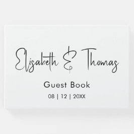 Livro de visitas minimalista moderno e elegante