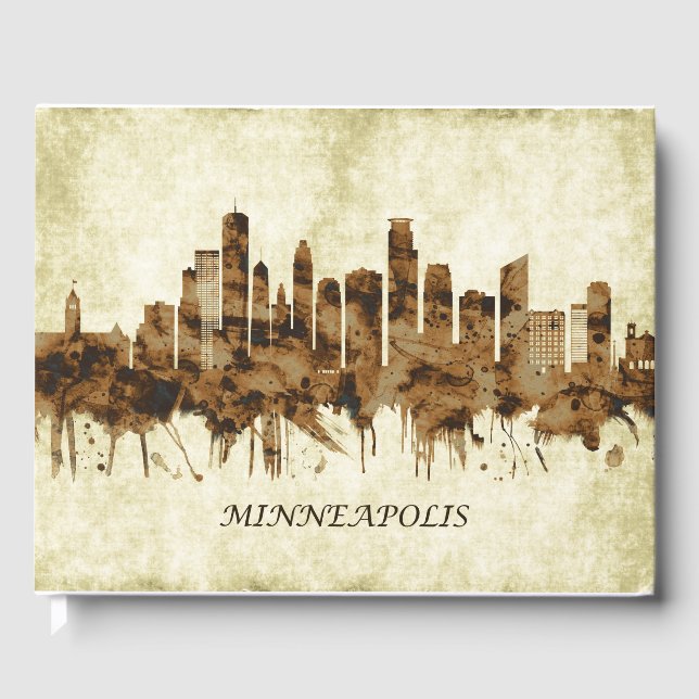 Livro De Visitas Minneapolis Minnesota Cityscape (Frente)