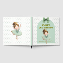 Livro De Visitas Mint Green Little Princess Ball