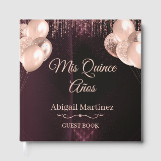Livro de Visitas Mis Quince Años | Verde e Dourado