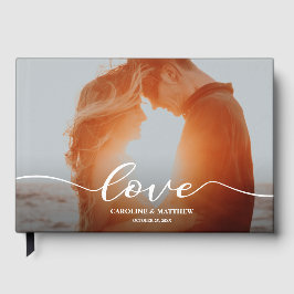 Livro De Visitas Modern Love Script Photo Wedding