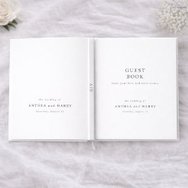 Livro De Visitas Modern Serif Typography Editorial Wedding