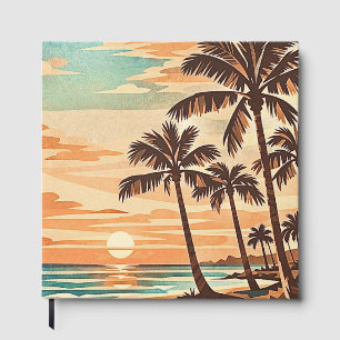 Livro De Visitas moderno de meados do século praia Havaí pôr do sol