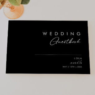 Livro De Visitas Moderno Minimalista   Casamento Negro