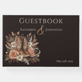 Livro De Visitas Moderno País Elegante - Flores Ocidentais