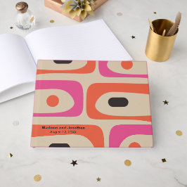 Livro De Visitas Moderno Retro Piquet Personalizado de Meados do Sé