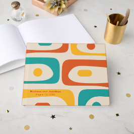 Livro De Visitas Moderno Retro Piquet Personalizado de Meados do Sé