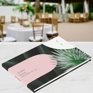 Livro De Visitas Monograma Arches Tropicais de Casamento
