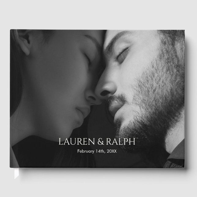 Livro De Visitas Monograma de Casal de Feira e Preto (Frente)