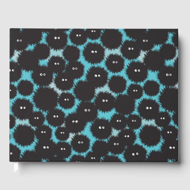 Livro De Visitas Monstros engraçados e pretos (Frente)