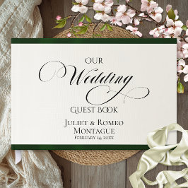 Livro De Visitas Montanhas em Aquarela Nosso Casamento Marfim/Esmer