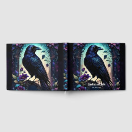 Livro De Visitas Moonlit Raven | Suite de Noiva Floral Gótica.