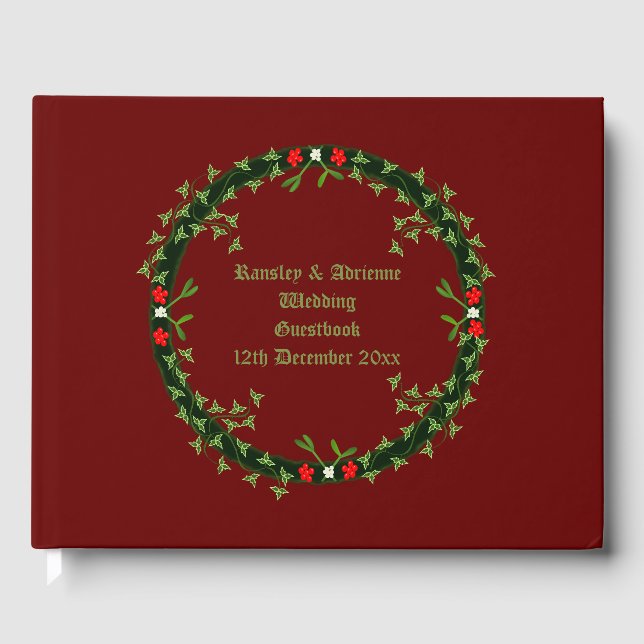Livro De Visitas Morte de Natal Gótica Personalizada (Frente)