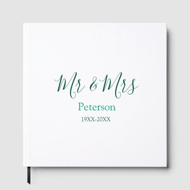 Livro De Visitas Mr & Mrs last name married year wedding engagement (Frente)