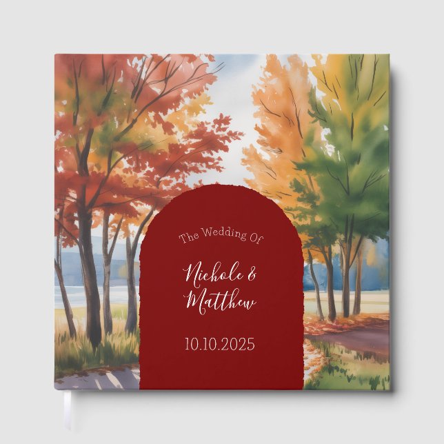 Livro De Visitas Mudança Rústica do Casamento das Folhas (Frente)