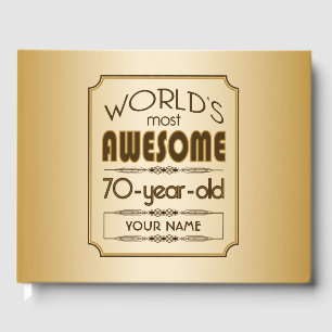 Livro De Visitas Mundo Dourado da celebração do aniversário do 7