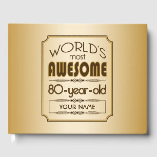 Livro De Visitas Mundo Dourado da celebração do aniversário do 8