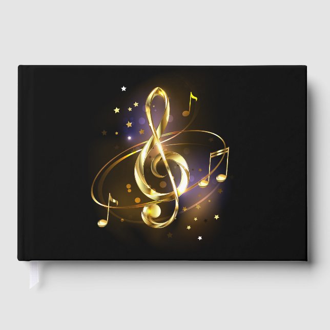 Livro De Visitas Música Clave de Sol de Ouro (Frente)