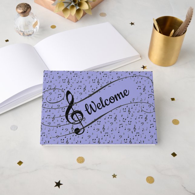 Livro De Visitas Música Negra personalizada (Frente aberta)