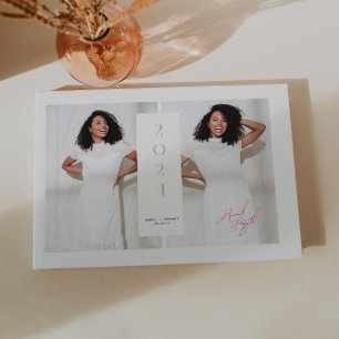 Livro De Visitas Na moda moderno   3 Graduação em Monograma de Foto