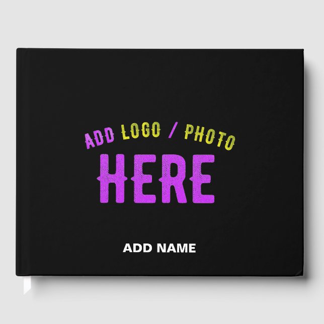 LIVRO DE VISITAS NA MODA MODERNO PERSONALIZÁVEL NEGRO VERIFICADO CO (Frente)