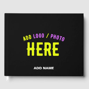 LIVRO DE VISITAS NA MODA MODERNO PERSONALIZÁVEL NEGRO VERIFICADO CO