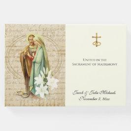 Livro De Visitas Nascença católica noiva e noivos