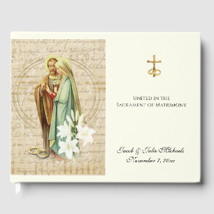 Livro De Visitas Nascença católica noiva e noivos