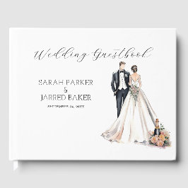 Livro De Visitas Newlyweds De Aquarela