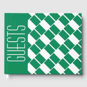 Livro De Visitas NIGÉRIA FLAG Patriótica - GREEN Personalizado Ni