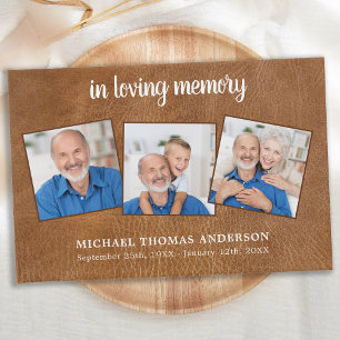 Livro De Visitas No Loving Memory 3 Photo Leather Funeral