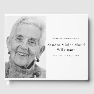 Livro De Visitas No Loving Memory black and white Memorial Photo