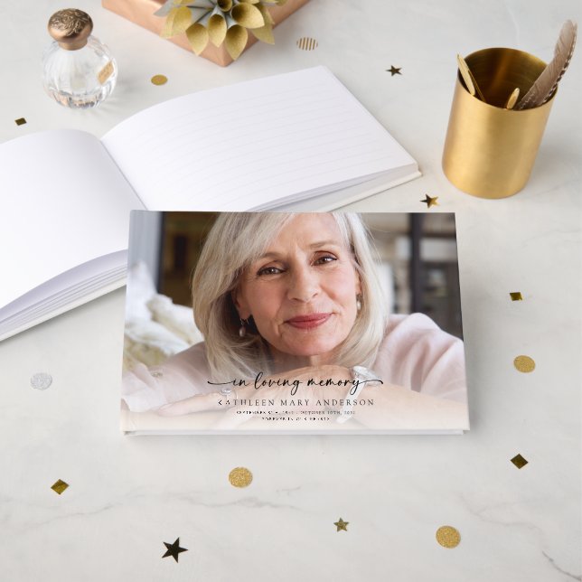Livro De Visitas No Loving Memory Cheio Photo Funeral (Frente aberta)